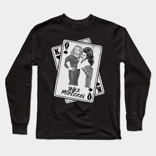 Retro Jinkx Monsoon Card Style Long Sleeve T-Shirt by Slepet Anis